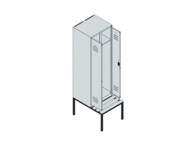 locker voor scheiding van kleding,HxBxD 2120x600x815mm,2vak