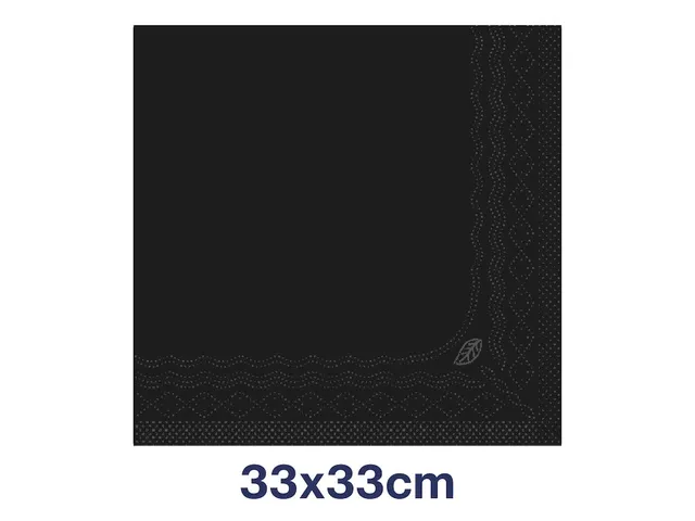 Servetten Tork 477148 2-laags 33x33cm zwart 1/4 vouw 200st.