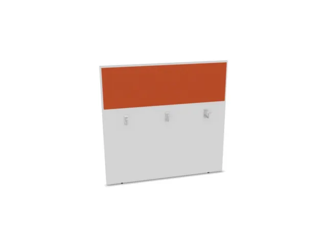 baliepaneel,v. bureau,aanbouw achter,B 1200mm,Bl-wit,BN3012-oranje