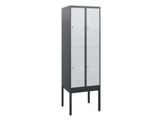 dubbeldekse locker,HxBxD 1950x600x500mm,2x2vak.,vak B 300mm - 1