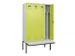 locker met bank,voor scheiding van kleding,HxBxD 2120x1200x815mm,4vak