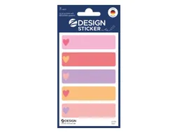 Foliesticker Z-design watervast, Hartjes, pakje à 2 vel