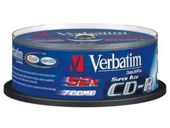 VERBATIM CDR80 700MB CD recordable, spindel van 25 stuks