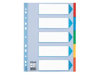 Tabbladen Esselte A4 11-Gaats Karton 5-Delig Met Voorblad Assorti - 1