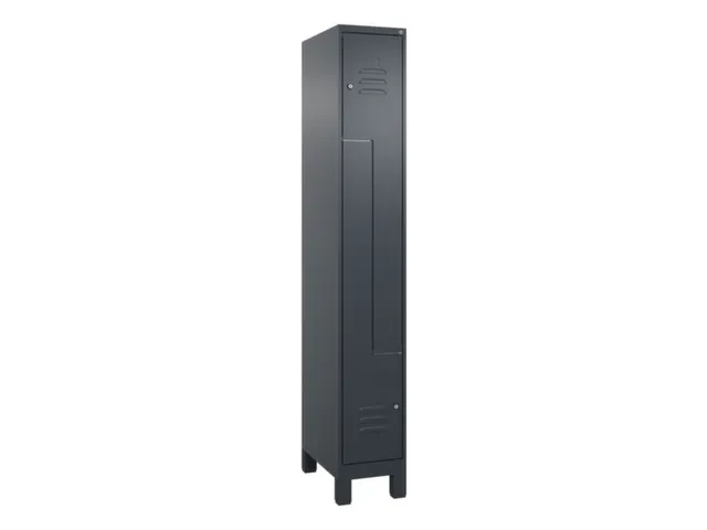 Z-garderobekast,HxBxD 1950x300x500mm,vak B 150/300mm,cil.-slot,voeten