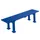 Kunststofbank 415x1500x370mm Zit H 415mm 5 Latten 2 Pootstellen Blauw
