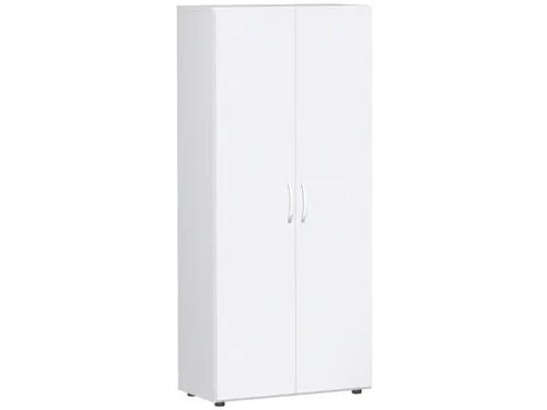 kantoorkast,HxBxD 1810x800x420mm,4xhouten vloer,5ordnerhoogte,romp wit