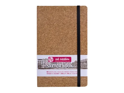 Schetsboek Talens Art Creation 80 witte vellen 140gr 130x210mm kurk