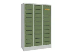 Postsorteerkast 1850x1230x500mm 3x10 Vakken Ral7035 Front Ral6011