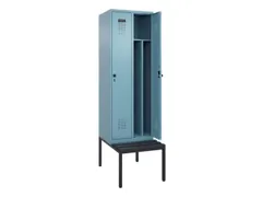 locker met bank,voor scheiding van kleding,HxBxD 2120x600x815mm,2vak