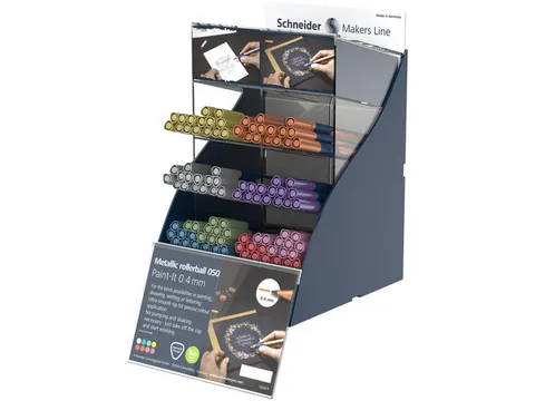 Metallic rollerball Schneider Paint-it 050 0.4mm 100 stuks SIS display