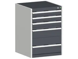 ladekast HxBxD 900x650x525mm 5laden romp RAL7035 front RAL7016