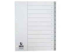 Tabbladen PP Set 1-12 Met Indexblad A4 11-Gaats Grijs
