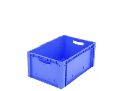 Euronorm Stapelkrat 270x600x400mm Wanden/bodem Gesloten Blauw 55l