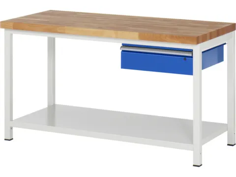 werkbank,HxBxD 840-1040x1500x700mm,beukblad,draagverm. 1250kg,4voeten