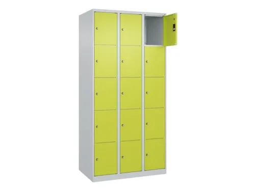 lockerkast,HxBxD 1850x900x500mm,3x5vakken,vak B 300mm,cil.-slot