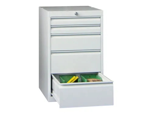 ladekast HxBxD 800x500x600mm 5laden slot RAL7035 front RAL7035
