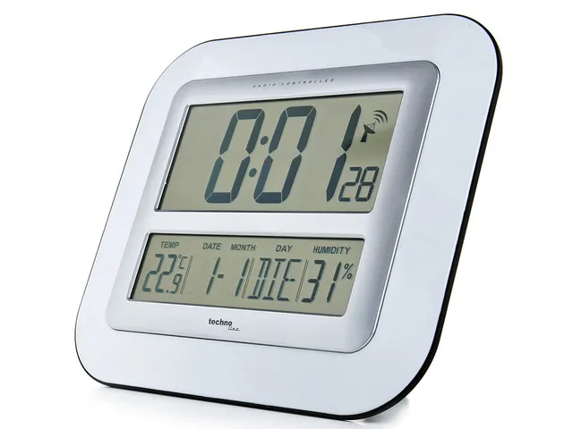 Digitale wandklok Technoline WS 8006 276x195x27mm wit/zilver