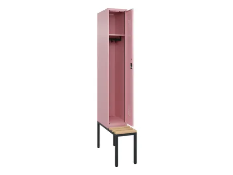 locker met bank,HxBxD 2120x300x815mm,1vak,vak B 300mm,cilinderslot