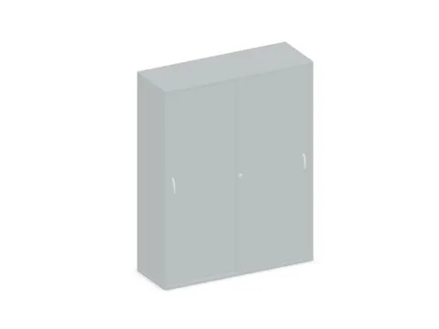 Schuifdeurkast 1540x1200x430mm Romp Lichtgrijs Decor Front Lichtgrijs