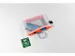 etui A6 PVC-vrij transparant met oranje ritssluiting