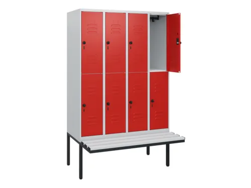 Dubbeldekse dekenkist,HxBxD 1950x1200x815mm,4x2vak.,vak B 300mm