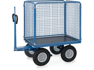 Handtrekwagen 6444PZ 750kg 1135x795mm draadgaas polyurethaan trekoog - 1