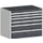 ladekast,HxBxD 800x1050x750mm,6lade(n),lade voor normale belastingen