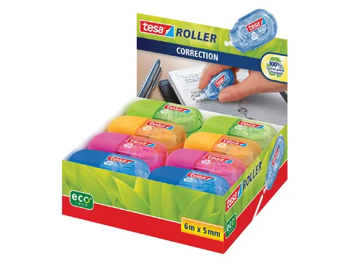 Correctieroller Tesa ecoLogo 5mmx6m mini doos à 16 stuks assorti