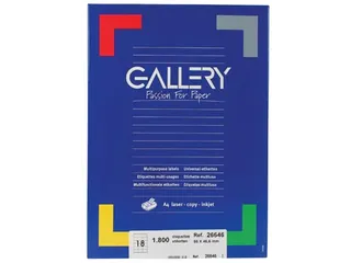 Gallery Witte Etiketten 66x46.6mm Ronde Hoeken - 1