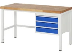 werkbank,HxBxD 840-1040x1500x700mm,beukblad,draagverm. 1250kg,4voeten