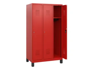 schoollocker,HxBxD 1630x900x500mm,3vak,vak B 300mm,cil.-slot,voeten - 1
