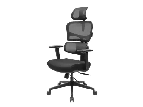 Schaffenburg 800-NEN bureaustoel Mesh Zitting Stof Zwart Hoofdsteun