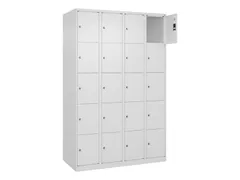 lockerkast,HxBxD 1850x1200x500mm,4x5vakken,vak B 300mm,cil.-slot