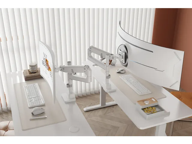 Support 1 écran Digitus 57 inch blanc