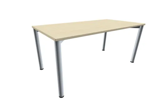 vergadertafel HxBxD 72x160x80cm rechthoekig 4voeten Esdoorn alu