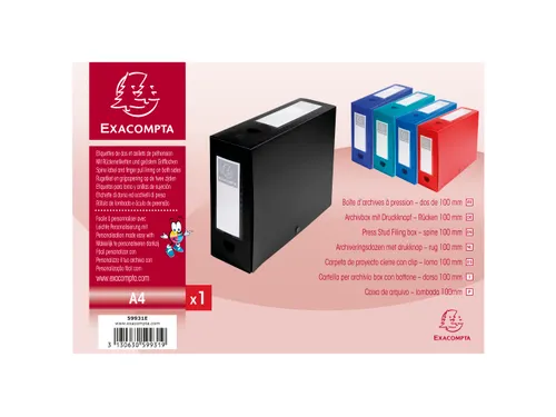 Klasseerdoos PP opaa k rug 100mm zwart