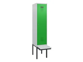 locker met bank,HxBxD 1950x400x815mm,1vak,vak B 400mm,cilinderslot - 2