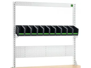 sleufplaat,plank,10vakken,v. werkbank,HxBxD 1357x1350x435mm,staal - 1