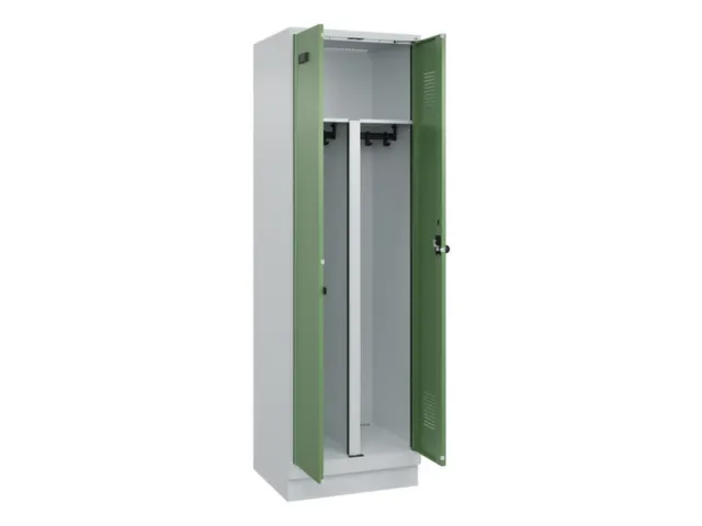 PBM-locker,HxBxD 1950x600x500mm,2vak,vak B 300mm,draaigrendel