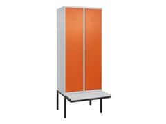 locker met bank,HxBxD 2120x800x815mm,2vak,vak B 400mm,cil.-slot