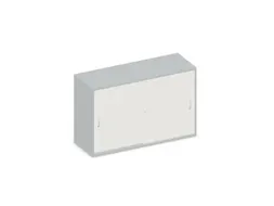Schuifdeurkast 770x1200x430mm Decor Romp Lichtgrijs Decor Front Wit
