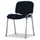 Bezoekersstoel 4Voeten Ovale Buis Aluminium-Zilver Donkerblauw Stof