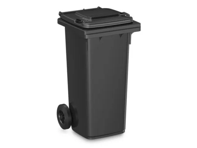 container,120l,HxBxD 933x500x550mm,deksel zwartgrijs