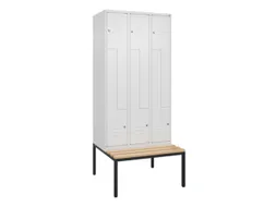 Z-garderobekast,HxBxD 2120x900x815mm,6vak,vak B 300mm,cil.-slot