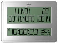 Orium By Cep Digitale Radiogestuurde Klok En Kalender Zilver