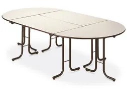 Klaptafel Combineerbaar Kwartrond D 700mm Beuken Onderstel Zwart