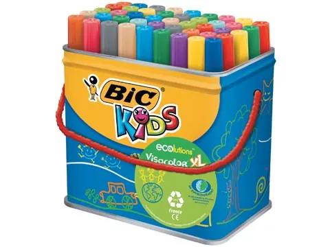 Viltstift Visacolor XL Ecolutions 48 stiften in een metalen doos