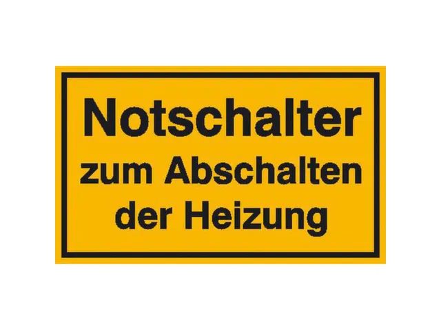 aanwijzingsbord,Noodschakelaar voor het uitschakelen van de verwarming