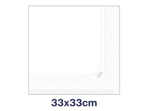 Servetten Tork 477149 2-laags 33x33cm wit 1/4 vouw 200st.